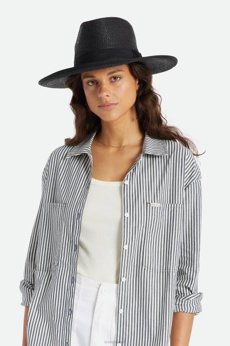 Men Brixton Black Reno Straw Hat Accessories
