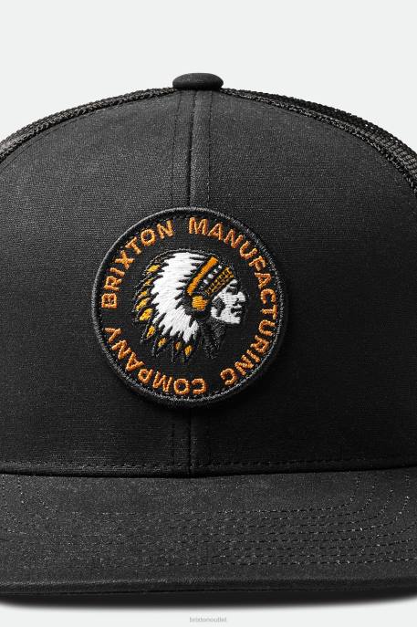 Men Brixton Black Rival Stamp NetPlus MP Trucker Hat Accessories