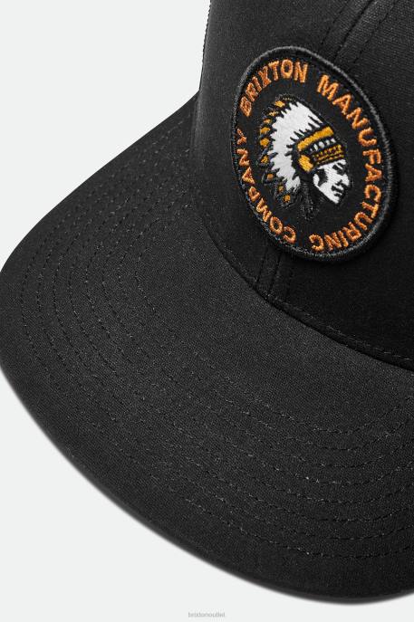 Men Brixton Black Rival Stamp NetPlus MP Trucker Hat Accessories