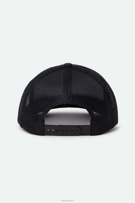Men Brixton Black Rival Stamp NetPlus MP Trucker Hat Accessories