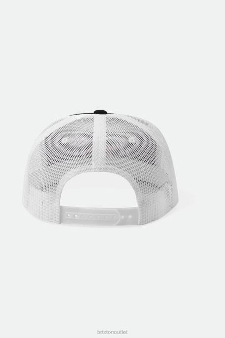 Men Brixton Black/White Division MP Trucker Hat Accessories
