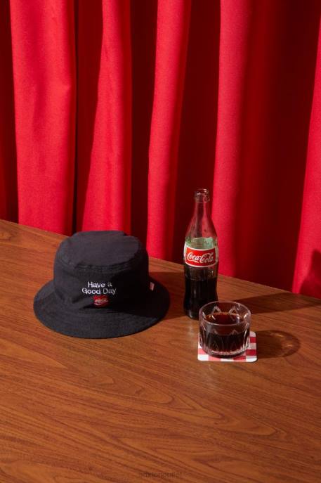 Men Brixton Coke Red/Black Coca-Cola Good Day Reversible Bucket Hat Accessories