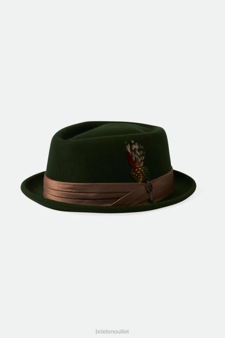 Men Brixton Moss/Bronze Stout Pork Pie Accessories