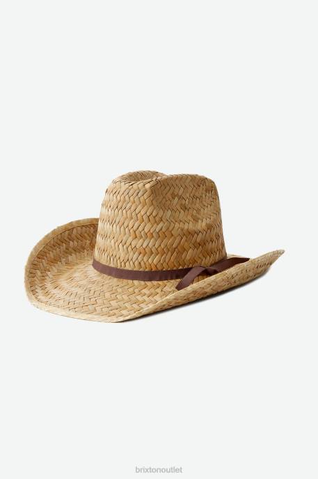Men Brixton Natural Houston Straw Cowboy Hat Accessories