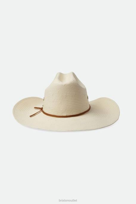 Men Brixton Off White El Paso Straw Reserve Cowboy Hat Accessories