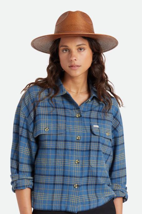 Men Brixton Rust Field Proper Straw Hat Accessories