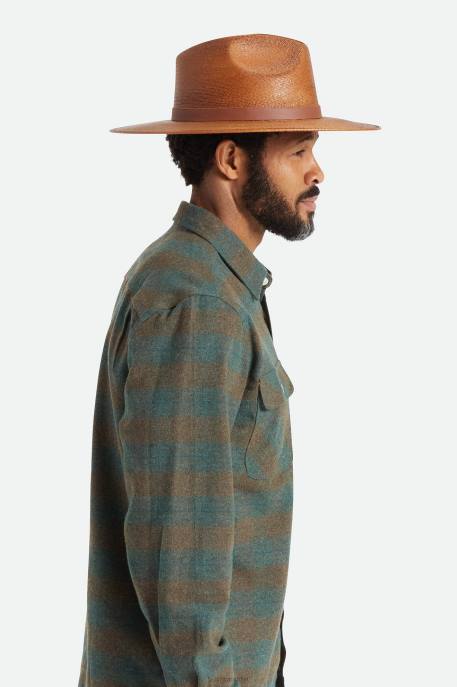 Men Brixton Rust Field Proper Straw Hat Accessories