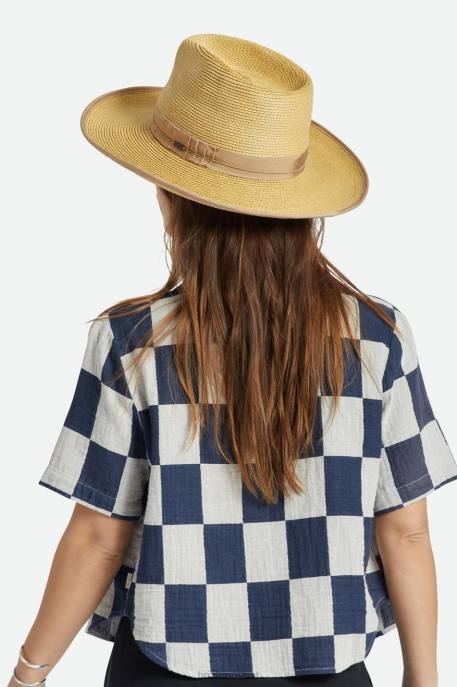 Men Brixton Tan/Tan Reno Straw Hat Accessories