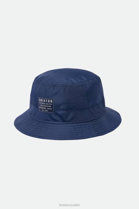 Men Brixton Washed Navy Vintage Nylon Packable Bucket Hat Accessories