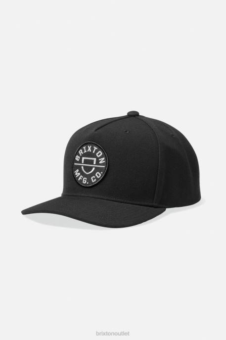 Men Brixton Black Crest C Netplus MP Snapback Accessories