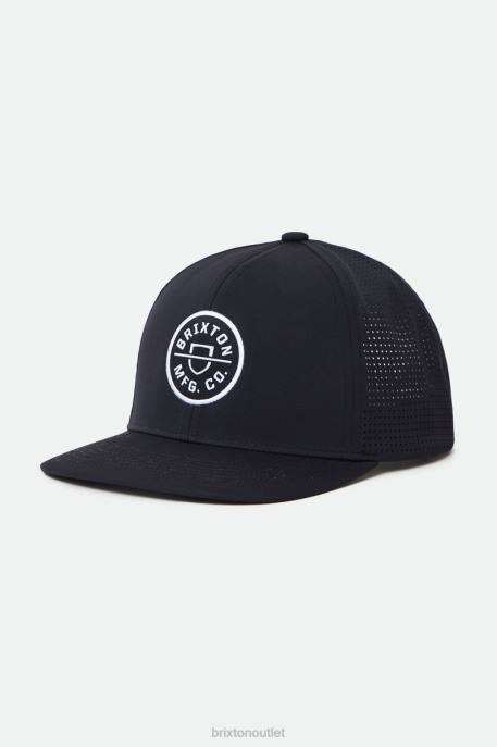 Men Brixton Black Crest Netplus MP Snapback Accessories