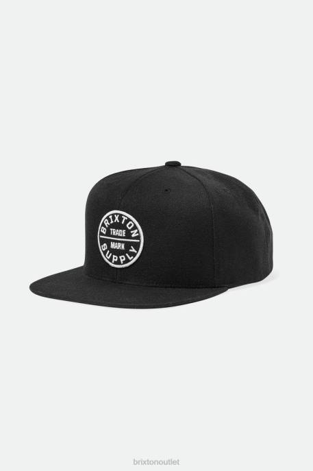 Men Brixton Black Oath III Snapback Accessories