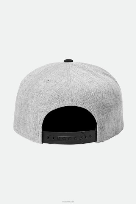 Men Brixton Light Heather Grey/Black Oath III Snapback Accessories