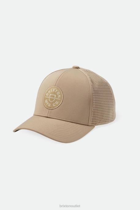 Men Brixton Sand Crest Netplus MP Snapback Accessories