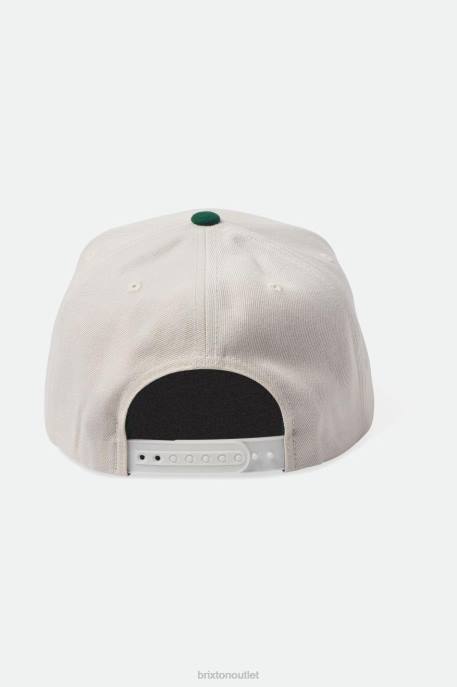 Men Brixton Whitecap/Kelly Green Oath III Snapback Accessories