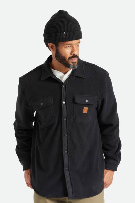 Men Brixton Black Bowery L/S Arctic Stretch Fleece Apparel