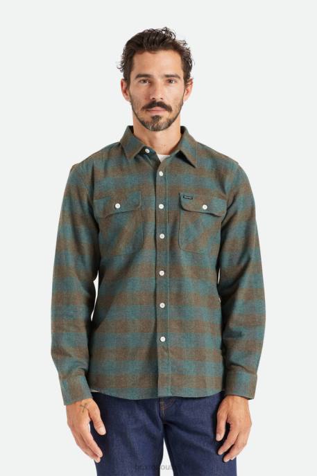 Men Brixton Ocean Bowery L/S Flannel Apparel