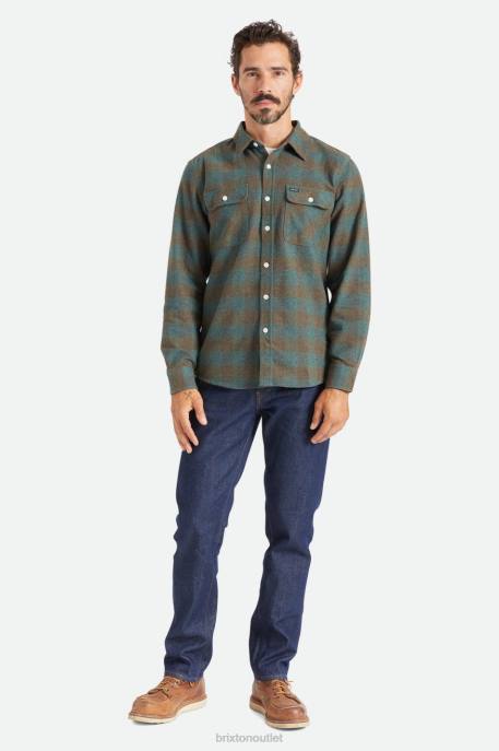 Men Brixton Ocean Bowery L/S Flannel Apparel