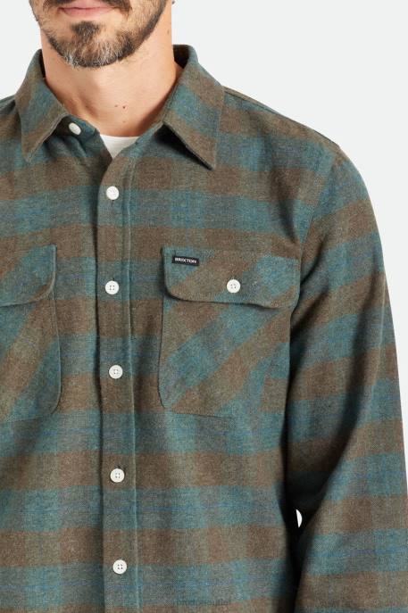 Men Brixton Ocean Bowery L/S Flannel Apparel