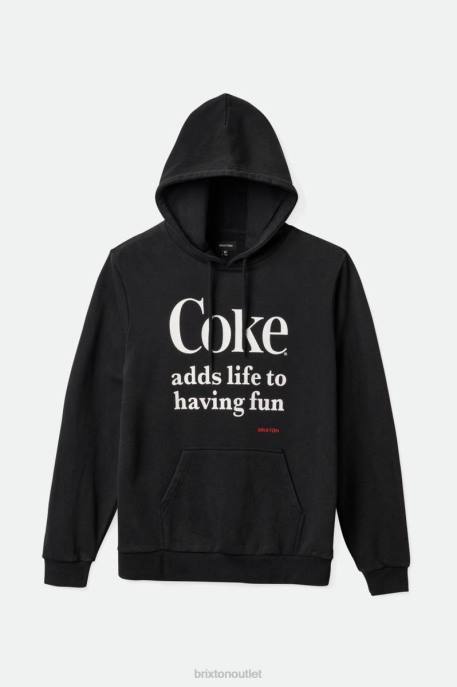 Men Brixton Black Coca-Cola Having Fun Hood Apparel