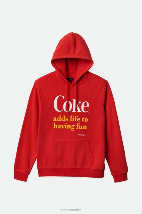 Men Brixton Coke Red Coca-Cola Having Fun Hood Apparel