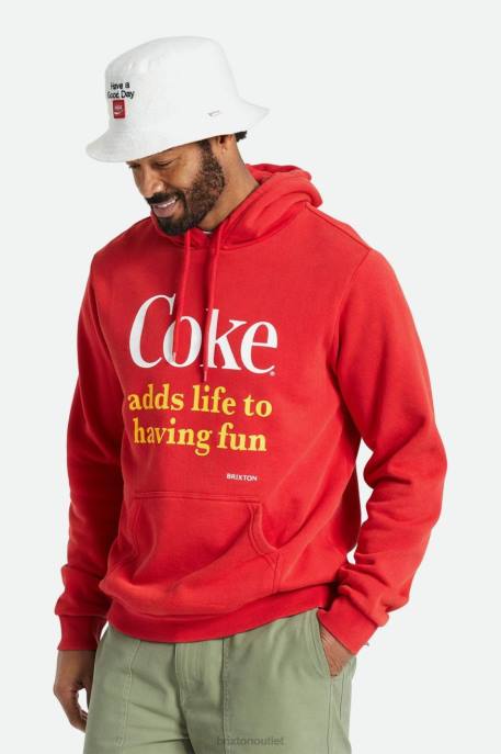 Men Brixton Coke Red Coca-Cola Having Fun Hood Apparel