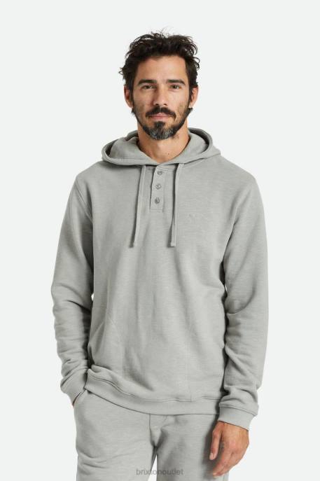 Men Brixton Wild Dove Slub French Terry Henley Hood Apparel