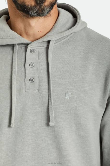 Men Brixton Wild Dove Slub French Terry Henley Hood Apparel