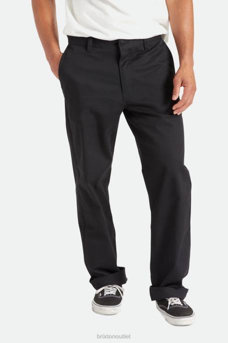 Men Brixton Black Choice Chino Relaxed Pant Apparel