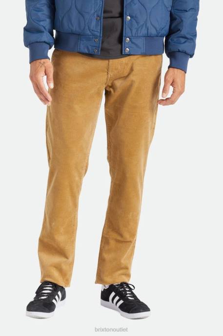 Men Brixton Khaki Cord Choice Chino Regular Pant Apparel