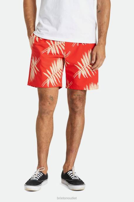 Men Brixton Aloha Red Voyage Short 7'' Apparel