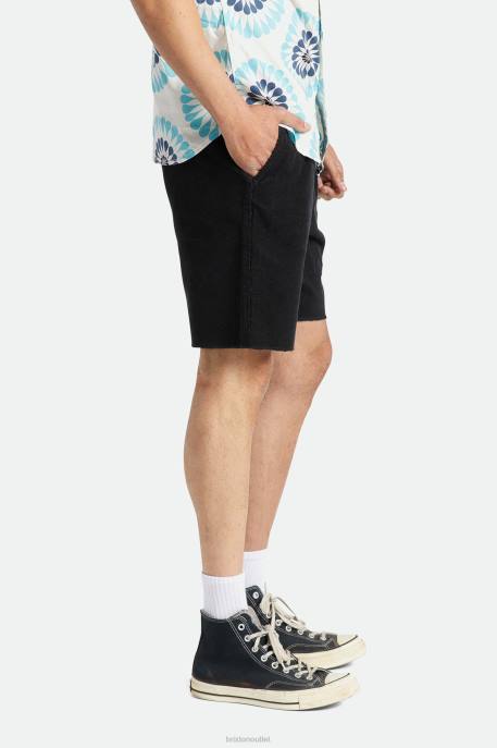 Men Brixton Black Cord Madrid II Corduroy Short 8'' Apparel