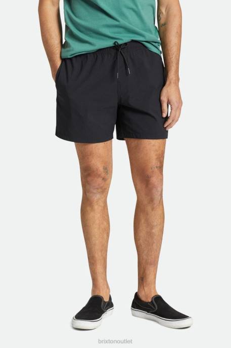 Men Brixton Black Voyage Hybrid Short 5'' Apparel