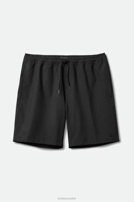 Men Brixton Black Voyage Hybrid Short 5'' Apparel