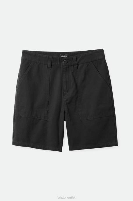 Men Brixton Washed Black Surplus Short Apparel