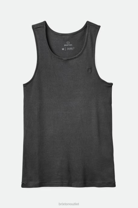 Men Brixton Black Vintage Wash Vintage Reserve Tank Apparel