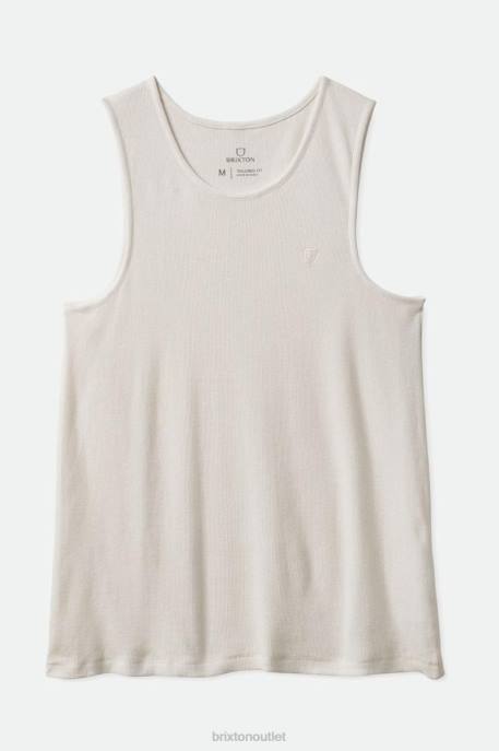 Men Brixton Off White Vintage Wash Vintage Reserve Tank Apparel