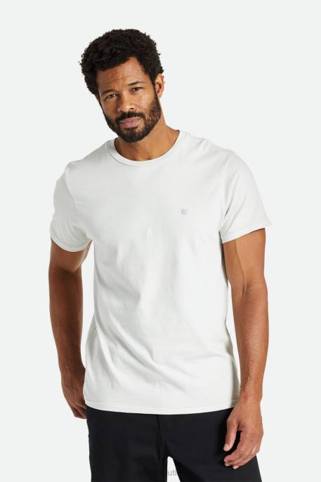 Men Brixton Beige Vintage Reserve S/S Tee Apparel