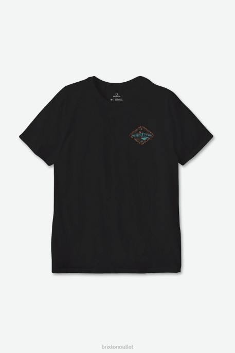 Men Brixton Black Apalachin S/S Standard Tee Apparel