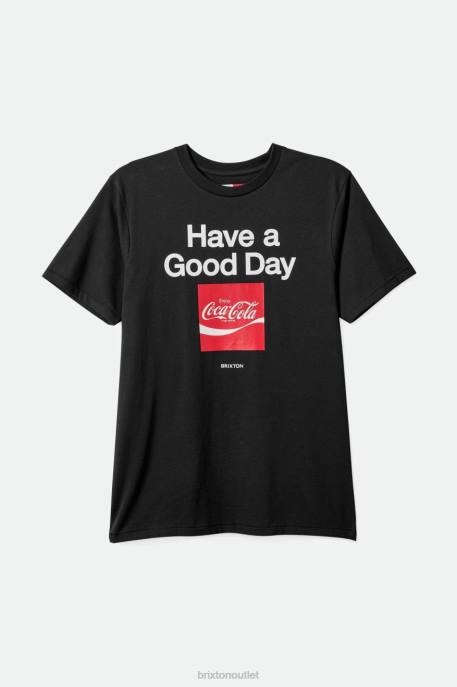 Men Brixton Black Coca-Cola Good Day S/S Tailored Tee Apparel