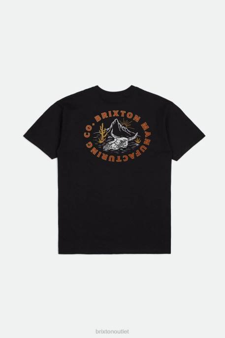 Men Brixton Black Croslin S/S Standard Tee Apparel