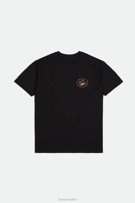Men Brixton Black Croslin S/S Standard Tee Apparel