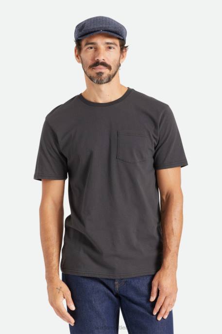 Men Brixton Black Premium Cotton S/S Pocket Tee Apparel
