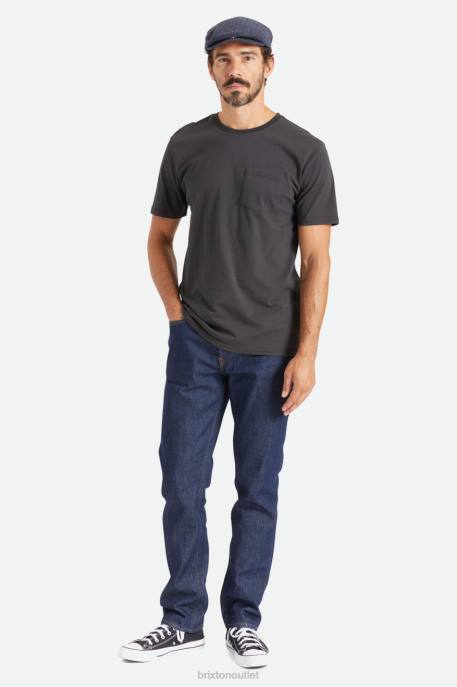Men Brixton Black Premium Cotton S/S Pocket Tee Apparel