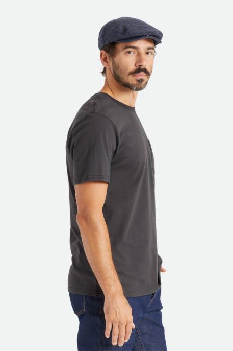 Men Brixton Black Premium Cotton S/S Pocket Tee Apparel