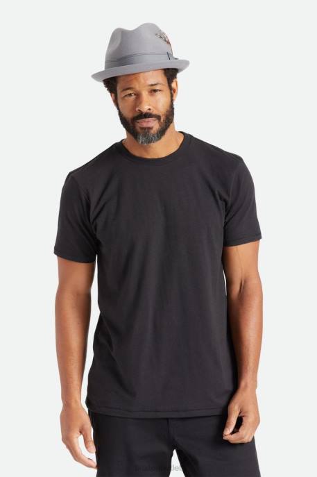 Men Brixton Black Premium Cotton S/S Tailored Tee Apparel