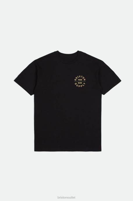 Men Brixton Black/Straw/Olive Surplus Oath V S/S Standard Tee Apparel