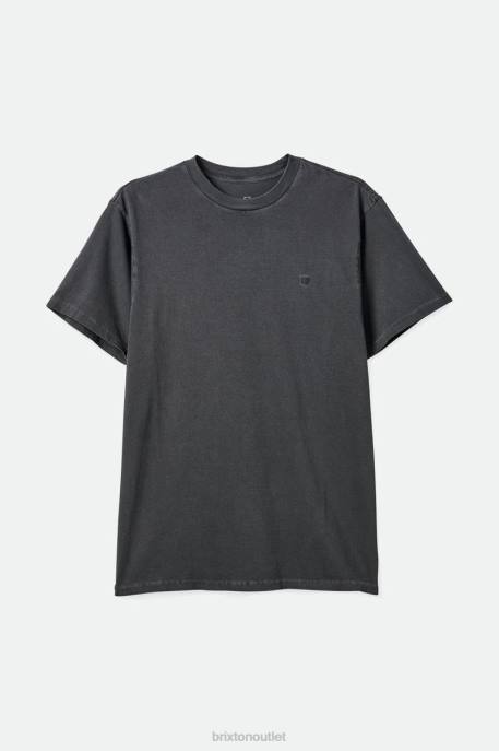 Men Brixton Black Vintage Wash Vintage Reserve S/S Tee Apparel
