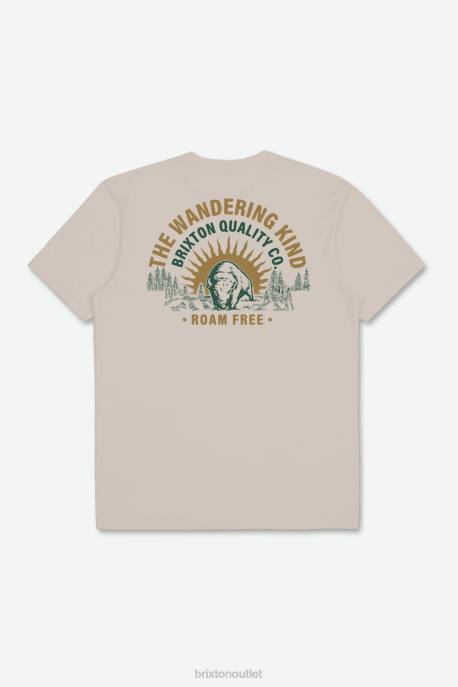 Men Brixton Cream Roam Free S/S Standard Tee Apparel