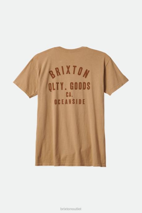 Men Brixton Mojave Garment Dye Woodburn Oceanside S/S Standard Tee Apparel